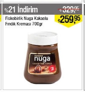 Fiskobirlik Nuga Kakaolu Fındık Kreması 700Gr