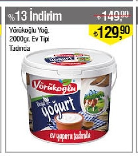 Yörükoglu Yoğurt 2000Gr Ev Tipi Tadında