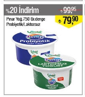 Pinar Yogurt 750 Gr.Denge Probiyotik/Laktozsuz