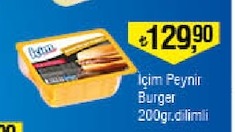 Içim Peynir Burger 200Gr.Dilimli
