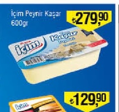 Içim Peynir Kaşar 600Gr