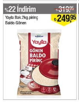 Yaylabak 2 Kg Pirinç Baldo Gönen