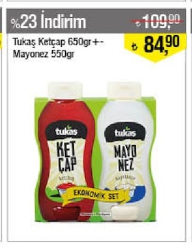 Tukaş Ketçap 650 Gr - Mayonez 550 Gr