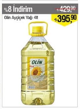 Olin Ayçiçek Yağı 4Lt