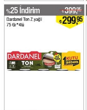 Dardanel Ton Z.Yağlı 75 Gr*4Lü