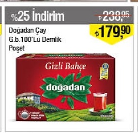 Doğadan Çay G.B. 100'Lü Demlik Poşet