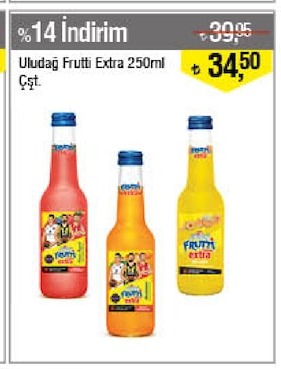 Uludağ Frutti Extra 250Ml Çeşit
