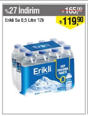 Erikli Su 0,5 Litre 12Li