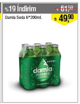 Damla Soda 6*200Ml