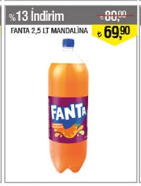 Fanta 2,5 Lt Mandalin