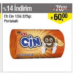 Eti Cin 13Lü 325Gr Portakallı