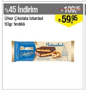 Ülker Çikolata Istanbul 93Gr Fındıklı