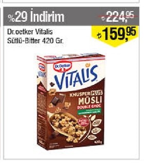 Dr.Oetker Vitalis Sütlü-Bitter 420 Gr.