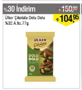 Ülker Çikolata Dolu Dolu %32 A.Fis.77G