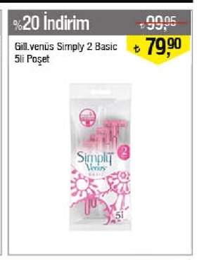 Gillette Venus Simply 2 Basic 5Li Poşet