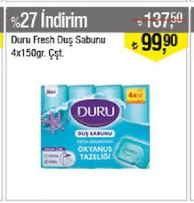 Duru Fresh Duş Sabunu 4X150Gr Çeşit