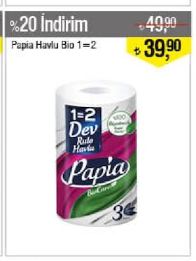 Papia Havlu Bio 1=2