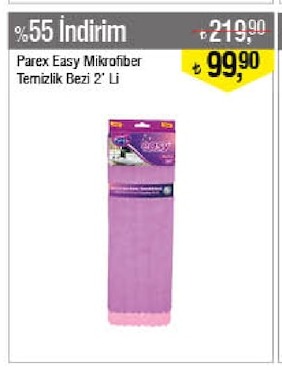 Parex Easy Mikrofiber Temizlik Bezi 2' Li