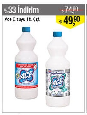 Ace Çamaşır Suyu 1 Lt Çeşit