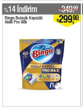Bingo Bulaşik Kapsülü Akilli Pro 60I