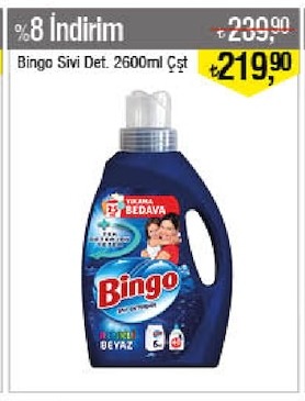 Bingo Sıvı Det. 2600Ml Çst