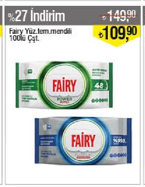 Fairy Yüz Tem. Mendili 100'Lü Çift