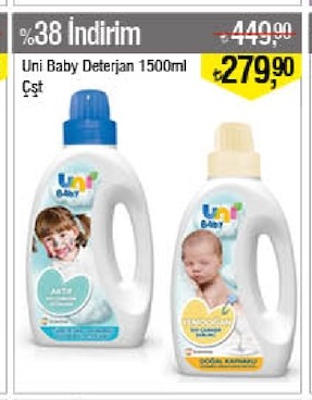 Uni Baby Deterjan 1500Ml Konsantre Yumuşak