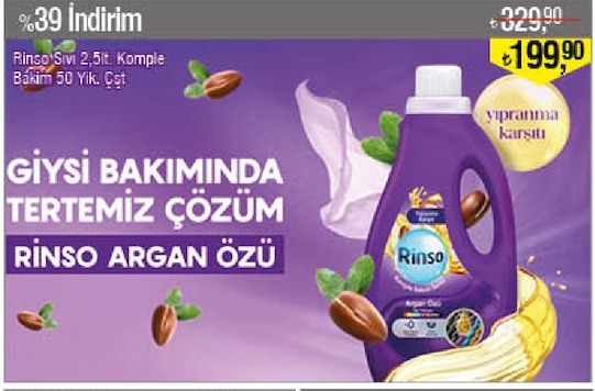 Rinso Sıvı 2,5Lt. Komple Bakım 50 Yık. Çst