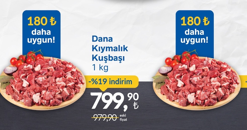 Dana Kıymalık Kuşbaşı 1Kg