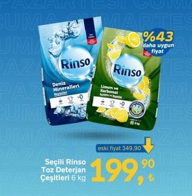 Seçili Rinso Toz Deterjan Çeşitleri 6 Kg