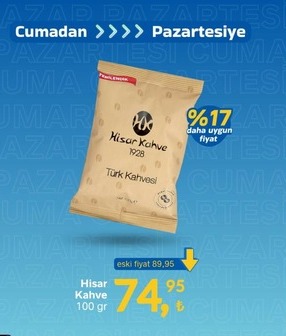 Hisar Kahve 100 Gr