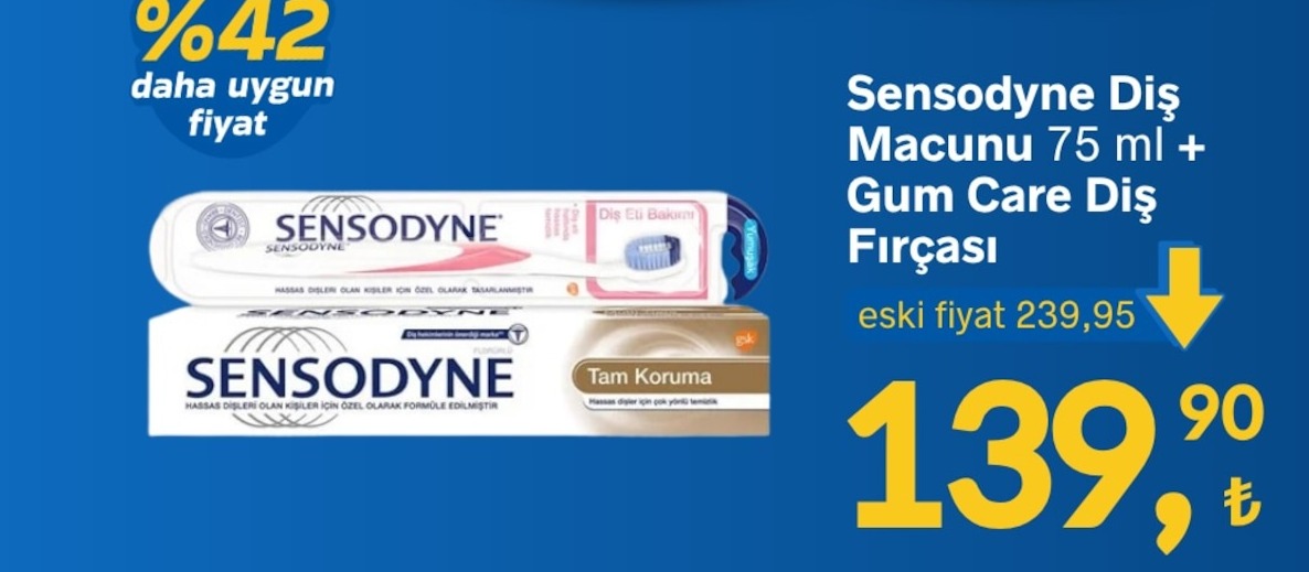 Sensodyne Diş Macunu 75 Ml + Gum Care Diş Fırçası