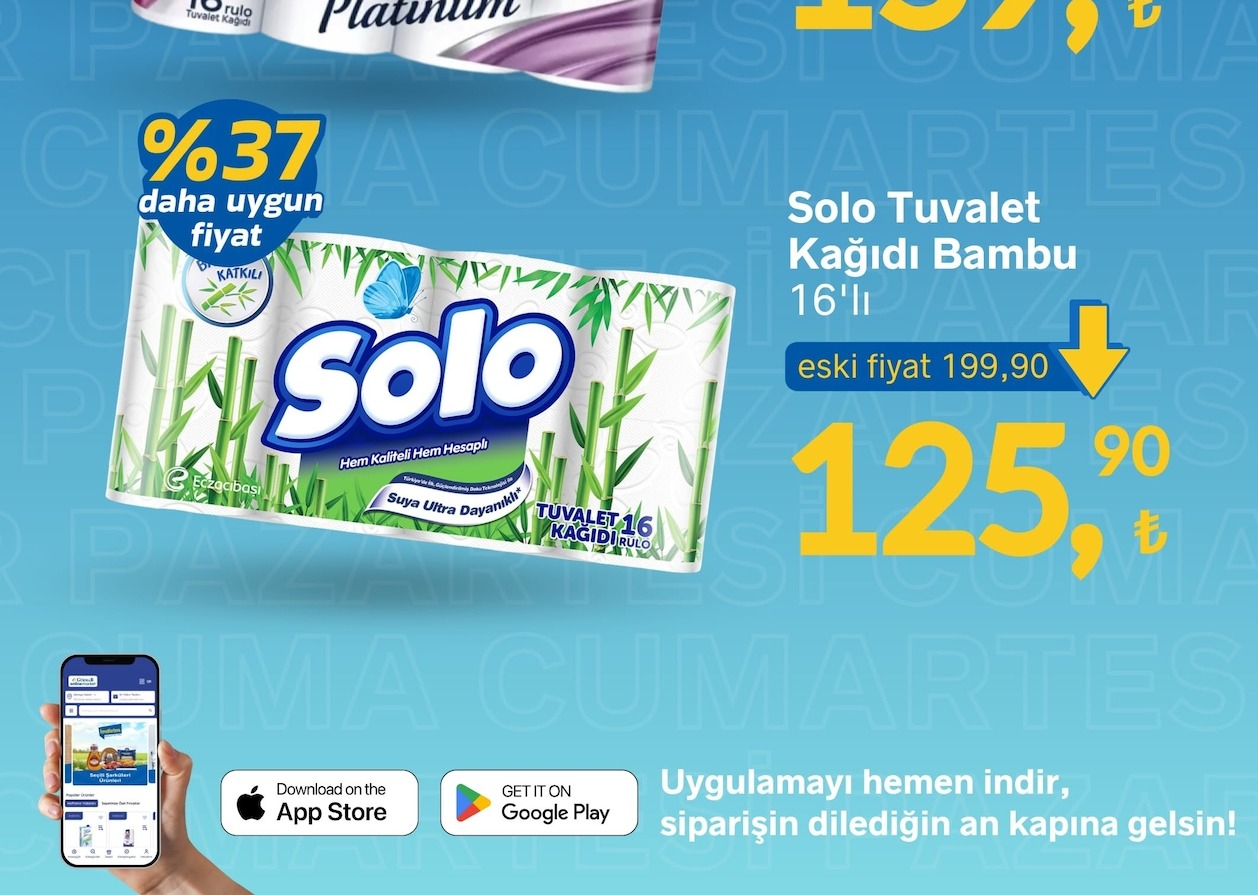 Solo Tuvalet Kağıdı Bambu 16'Lı