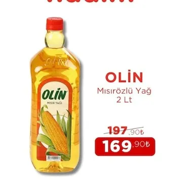 Olin Mısırözlü Yağ 2 Lt