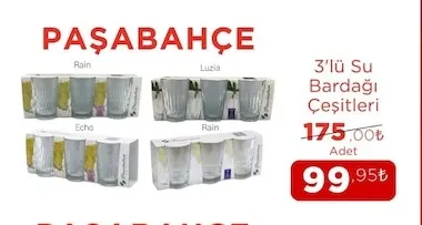 Paşabahçe 3'Lü Su Bardağı Çeşitleri