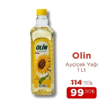 Olin Ayçiçek Yağı 1 Lt