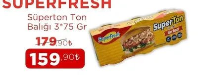 Superfresh Süperton Ton Balığı 3*75 Gr