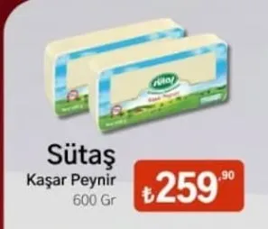 Sütaş Kaşar Peynir 600 Gr