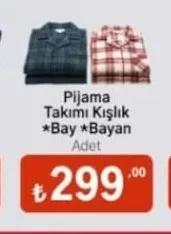 Pijama Takımı Kışlık Bay Bayan