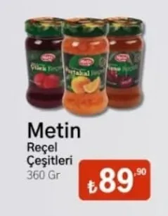 Metin Reçel Çeşitleri 360 Gr