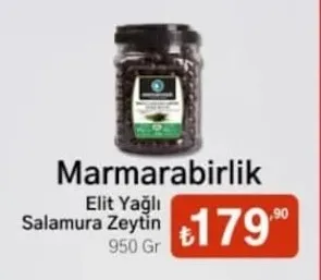 Marmarabirlik Elit Yağlı Salamura Zeytin 950 Gr