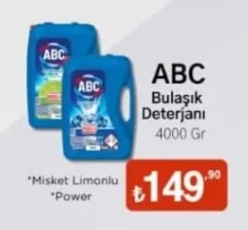 Abc Bulaşık Deterjanı 4000 Gr