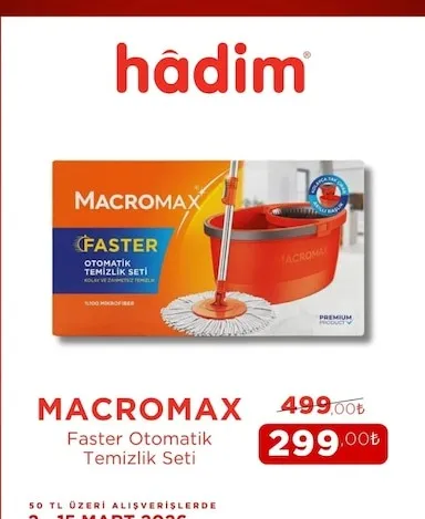 Hâdim Macromax Faster Otomatik Temizlik Seti
