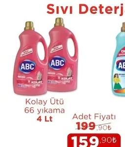 Abc Kolay Ütü 66 Yıkama 4 Lt