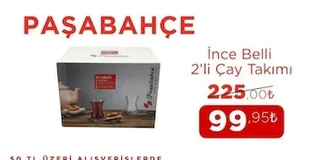 Paşabahçe İnce Belli 2'Li Çay Takımı