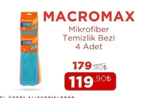 Macromax Mikrofiber Temizlik Bezi 4 Adet