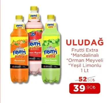 Uludağ Frutti Extra Mandalinalı * Orman Meyveli * Yeşil Limonlu 1 Lt