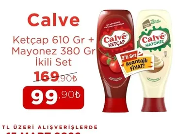 Calve Ketçap 610 Gr + Mayonez 380 Gr İkili Set