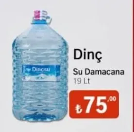 Dinç Su Damacana 19 Lt