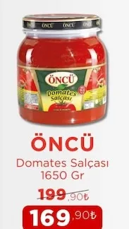 Öncü Domates Salçası 1650 Gr